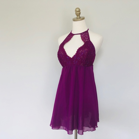 Negligee Large SOMA Raspberry Purple Adjustable Straps Stretchy - Picture 1 of 8